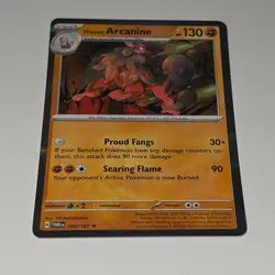 Pokemon Hisuian Arcanine 100/167 Twilight Masquerade Rare TCG Card Holo - Image 1