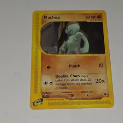 Pokemon Machop 117/165 Expedition Base Set 2002 E-Reader Common Trading Card - Image 1