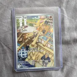 Pokemon TCG Timburr Scarlet & Violet Twilight Masquerade Holo Card 183/167 - Image 1
