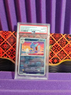 Pokemon Wartortle Foil TCG Card 008/165 Master Ball 2023 SV2a Japanese PSA 10 - Image 1