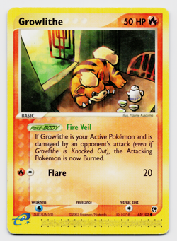 Growlithe 65/100 Pokemon TCG EX Sandstorm MP - Image 1