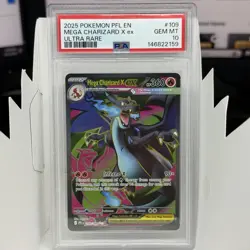 Mega Charizard X ex 109/094 Me02: Phantasmal Flames Holo PSA 10 - Image 1
