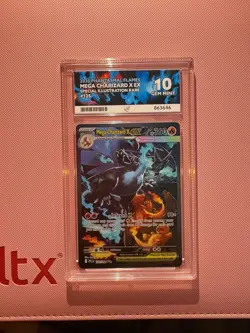 2025 Pokemon TCG Phantasmal Flames Mega Charizard X EX 125/094 SIR Ace 10 - Image 1