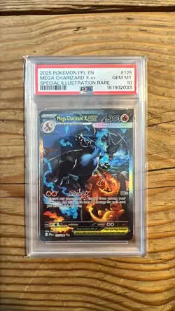 PSA 10 MEGA CHARIZARD X ex 125/094 Phantasmal Flames Pokemon TCG Card - Image 1