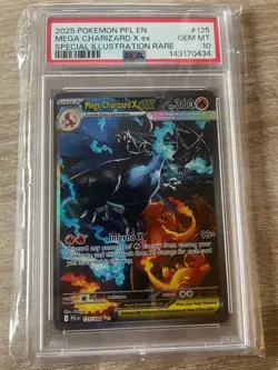 Pokemon TCG Mega Charizard X Ex 125/094 Phantasmal Flames - PSA 10 - Image 1