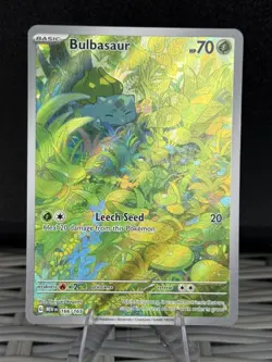 Pokemon TCG Bulbasaur Scarlet & Violet-151 166/165 Holo Illustration Rare - Image 1