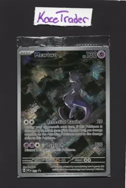 MEWTWO SVP 052 Scarlet Violet 151 Promo Illustration Rare Pokemon Card SEALED - Image 1