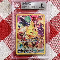 Pokemon Crown Zenith Pikachu 160/159 Holo Secret Rare BGS 9 (2023) - Image 1