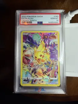 Pokemon 2023 Pikachu 160/159 Full Art Secret Rare Crown Zenith GEM MINT PSA 10 - Image 1
