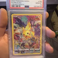 PSA 10 Pikachu 160/159 Crown Zenith Secret Rare Full Art Pokemon Card - Image 1