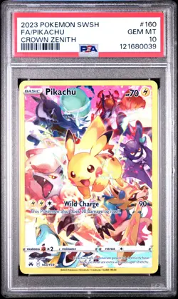 Pokemon Pikachu TCG Crown Zenith 160/159 Secret Rare PSA 10 - Image 1
