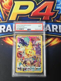 Pokemon TCG Pikachu 160/159 Crown Zenith Secret Rare Full Art Holo PSA 9 - Image 1