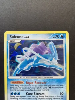 Suicune Holo Rare Secret Wonders 19/132 Cracked Ice Pokemon 2007 LP - Image 2