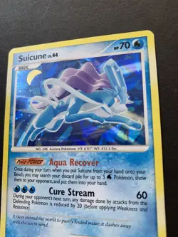 Suicune Holo Rare Secret Wonders 19/132 Cracked Ice Pokemon 2007 LP - Image 3