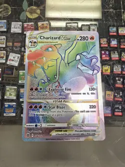 Pokemon TCG Charizard VSTAR 174/172 Rainbow Rare Brilliant Stars NM - Image 1