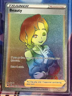 Pokemon Beauty Vivid Voltage 194/185 Rainbow Full Art Secret Rare Trainer NM - Image 1