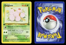 EXEGGCUTE 52/64 COMMON JUNGLE POKEMON 1ST EDITION HP - Image 3