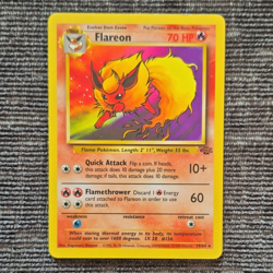 Pokemon TCG Flareon 19/64 Jungle Rare Unlimited Regular EN 1999 70 HP Stage 1 - Image 1