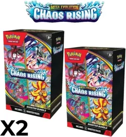 2X Pokemon TCG: Mega Evolution Chaos Rising Booster Bundle ✅Free Aus shipping✅ - Image 1