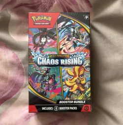 Pokemon TCG Mega Evolution Chaos Rising Booster Bundle Box 6 Booster Packs - Image 1