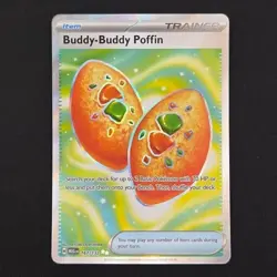 Pokemon TCG Card Buddy-Buddy Poffin 167/132 Mega Evolution Full Art - NM - Image 1
