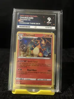 Pokemon TCG | Charizard Cracked Ice Holo 025/185 | Vivid Voltage | ACE Grade 9 - Image 1