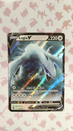 Pokemon TCG Card Lugia V 138/195 SWSH Silver Tempest Full Art Holo Rare - NM - Image 1