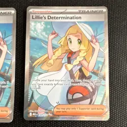 Pokemon TCG MEGA EVO Lillie's Determination 169/236 Full Art Holo 3 Card Lot - Image 3