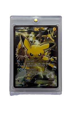 Pokemon TCG 2016 Pikachu EX XY124 Black Star Promo Full Art Holo Card 130 HP - Image 1