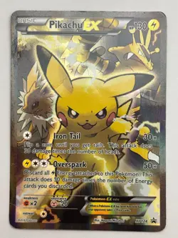 Pokemon TCG 2016 Pikachu EX XY124 Black Star Promo Full Art Holo Card 130 HP - Image 2
