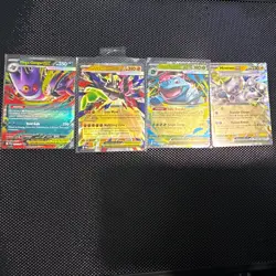 Pokemon TCG EX/Mega Full Art Holo Card Lot 4x Mewtwo Venusaur Zygarde - Image 1