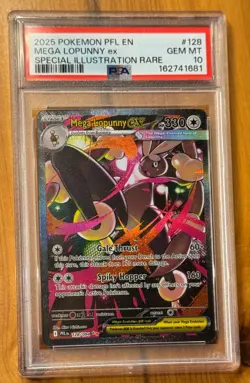 2025 Pokemon Phantasmal Flames MEGA LOPUNNY EX 128/094 SIR PSA 10 GEM MINT 🔥 - Image 1