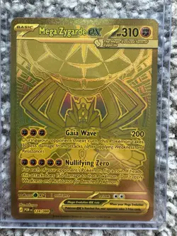 Pokemon Gold Mega Zygarde EX Mega Hyper Rare 124/088 Near Mint Perfect Order - Image 1