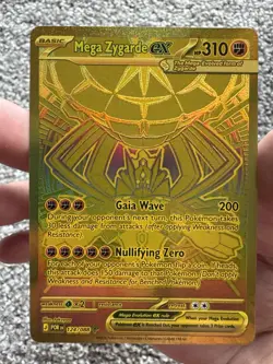Pokemon Gold Mega Zygarde EX Mega Hyper Rare 124/088 Near Mint Perfect Order - Image 2