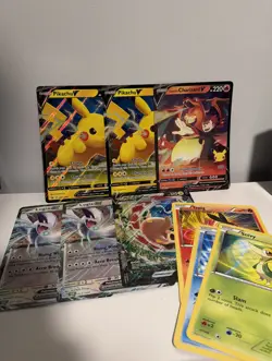 Pokemon Oversized Jumbo LOT 9 Cards lance’s Charizard Pikachu lugia & More NM - Image 1