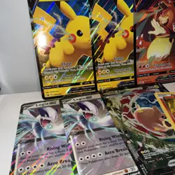 Pokemon Oversized Jumbo LOT 9 Cards lance’s Charizard Pikachu lugia & More NM - Image 2