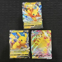 Pokemon Pikachu V & Pikachu VMAX Promo Holo Regular Card Lot 3 Cards English - Image 1