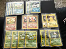 WOTC Pokemon Lot Starters Base Set Unlimited Pikachu Charmander Squirtle - Image 1