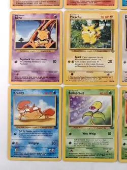 Vintage Pokemon Pikachu Lot Of 9 WOTC Base Set Jungle FossilUnlimited MP - Image 4