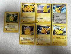 Pokemon TCG Pikachu Lot 7 Cards English 1999-2012 Nintendo - Image 1