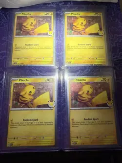 Pokemon Day 2026 Anniversary Pikachu 051/162 Lot of 4x! Pokemon TCG near mint - Image 1