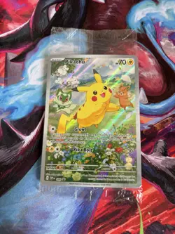Pokemon TCG Pikachu SVP 088 Sealed Black Star Promo Paldea Adventure Chest - Image 1