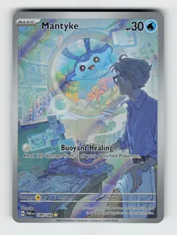 Mantyke 189/182 Holo Illustration Rare Paradox Rift Pokemon 2023 Near Mint - Image 1