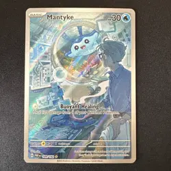 Pokemon TCG Mantyke Card 189/182 Sv04: Paradox Rift NM Condition - Image 1