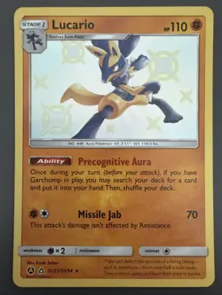 Lucario SV22/SV94 Hidden Fates: Shiny Vault Holo Rare Pokemon TCG - NM - Image 1