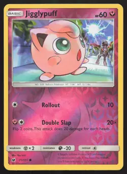 Jigglypuff 71/111 Common Crimson Invasion Pokemon Reverse Holo LP - Image 1