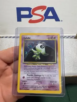 Pokemon TCG: Celebi Neo Revelation, #3/64, Double Holo Error, With Swirl! MP/LP. - Image 1