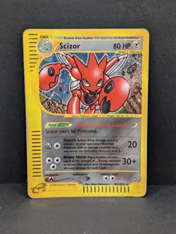 Scizor H21/H32 Aquapolis Holo Rare Vintage Pokemon TCG Nintendo e-reader - Image 1
