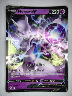 Mewtwo V Holo Rare 030/078 Pokemon GO ENG 2022 Pokemon TCG NM - Image 1