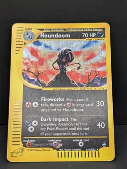 Houndoom H11/H32 Aquapolis Holo Rare Pokemon TCG Nintendo e-reader MP+ - Image 3